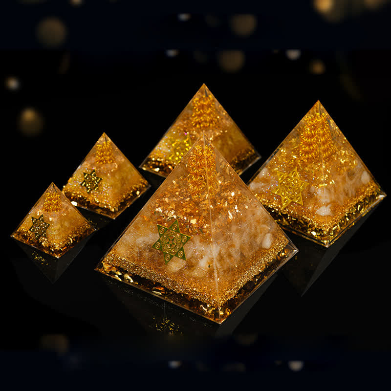 Olivenorma Lucky and Prosperous Natural Citrine Orgone Pyramid - image 7