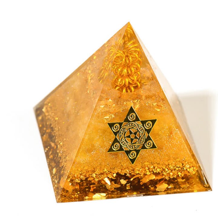 Olivenorma Lucky and Prosperous Natural Citrine Orgone Pyramid - image 11