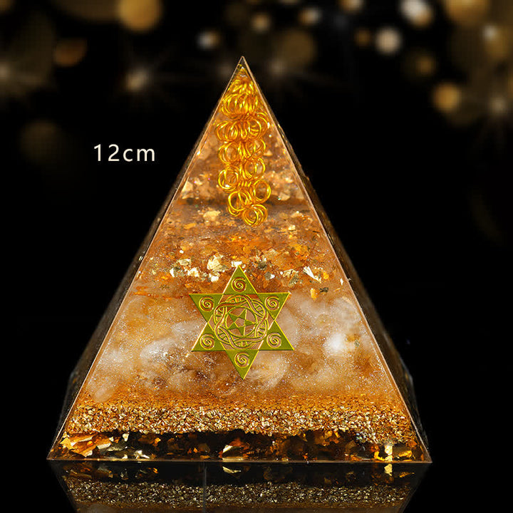 Olivenorma Lucky and Prosperous Natural Citrine Orgone Pyramid - 12cm*12cm - image 5