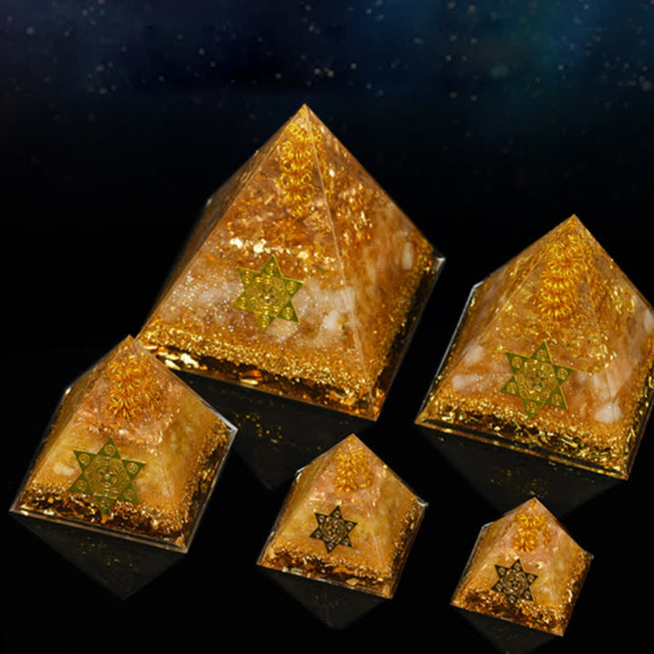 Olivenorma Lucky and Prosperous Natural Citrine Orgone Pyramid - image 8
