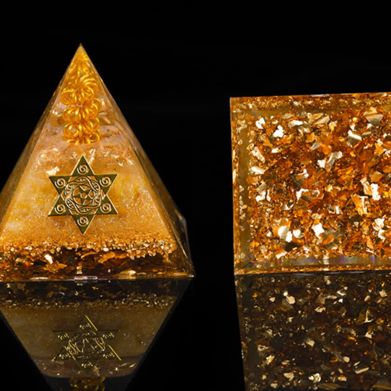 Olivenorma Lucky and Prosperous Natural Citrine Orgone Pyramid - image 10