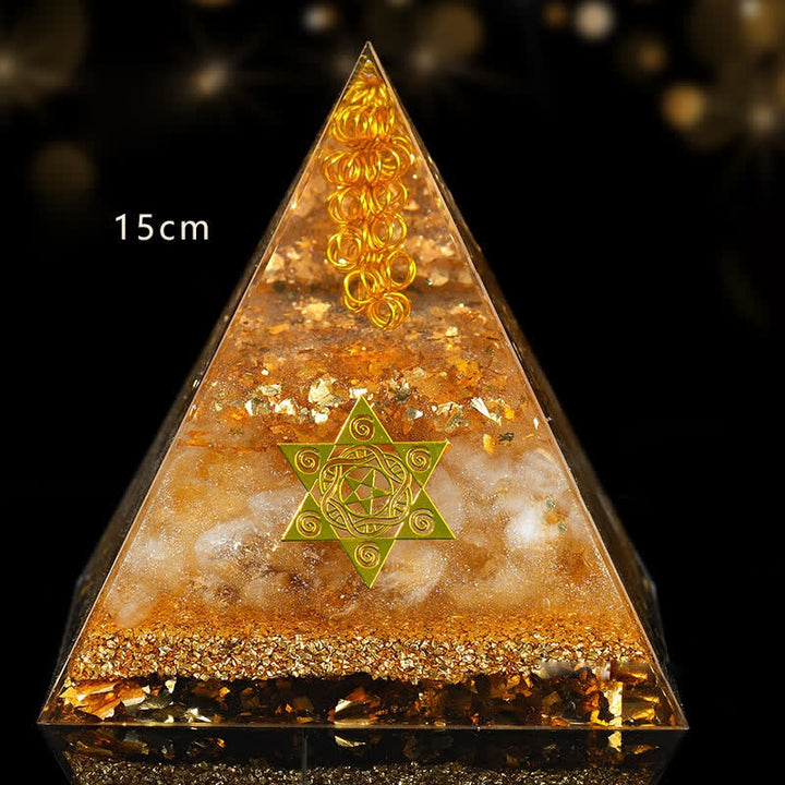 Olivenorma Lucky and Prosperous Natural Citrine Orgone Pyramid - 15cm*15cm - image 6