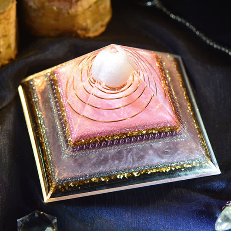 Olivenorma "Increase Attractive" Rose Quartz Orgone Pyramid - image 4