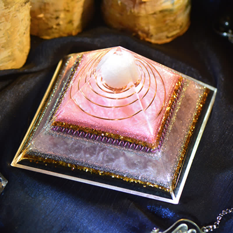 Olivenorma "Increase Attractive" Rose Quartz Orgone Pyramid - image 1