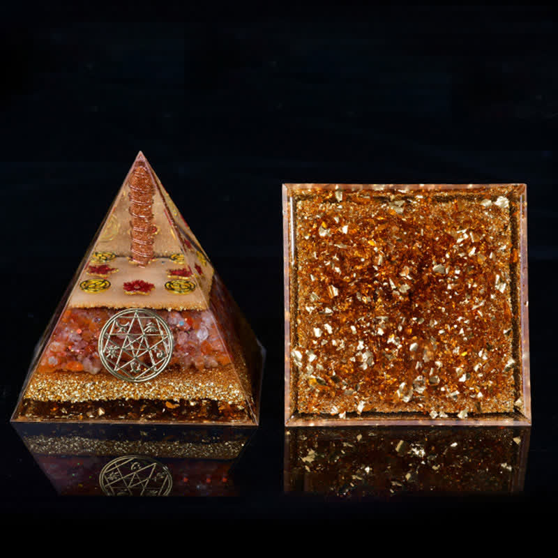 Olivenorma Five Elements Metal Wood Water Fire Earth Orgone Pyramid - image 25