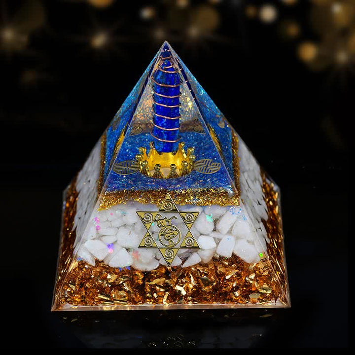 Olivenorma 10cm Good Luck Natural Crystal Prism Orgone Pyramid - Good Fortune - image 19
