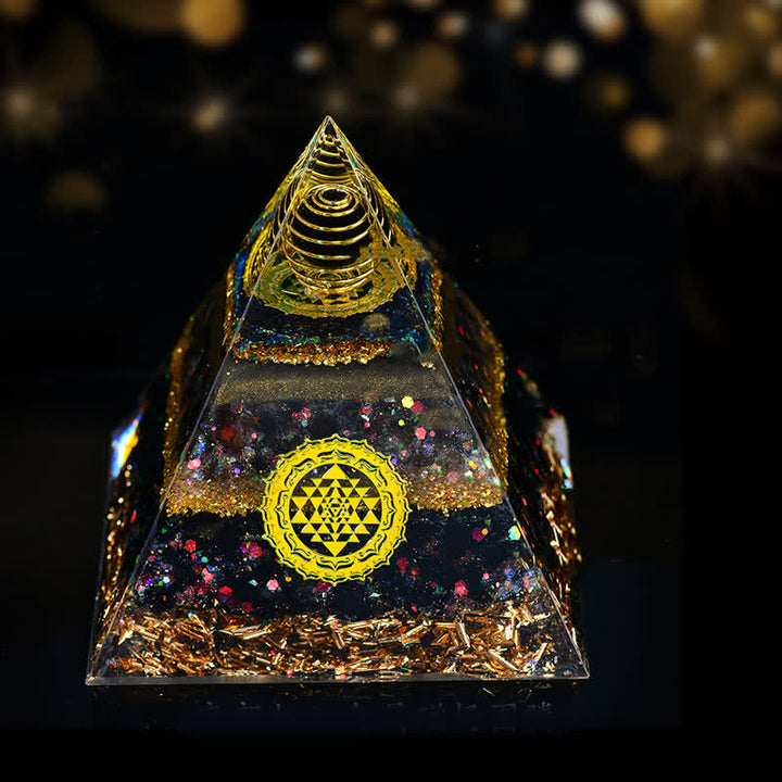 Olivenorma 10cm Good Luck Natural Crystal Ball Orgone Pyramid - Going Smoothly - image 3