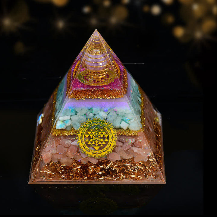 Olivenorma 10cm Good Luck Natural Crystal Ball Orgone Pyramid - All TheBest - image 16