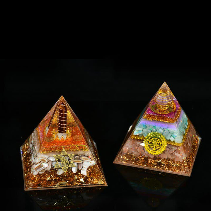 Olivenorma 10cm Good Luck Natural Crystal Ball Orgone Pyramid - image 29