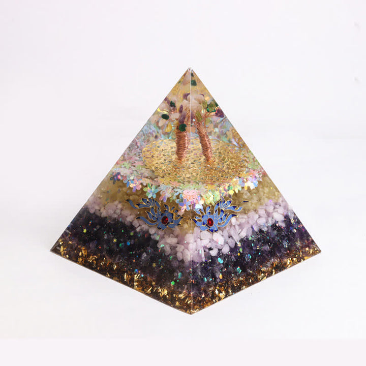 Olivenorma 15cm Natural Crystal Orgone Pyramid - Be Perfect - image 5