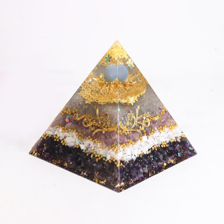 Olivenorma 15cm Natural Crystal Orgone Pyramid - Smooth - image 8