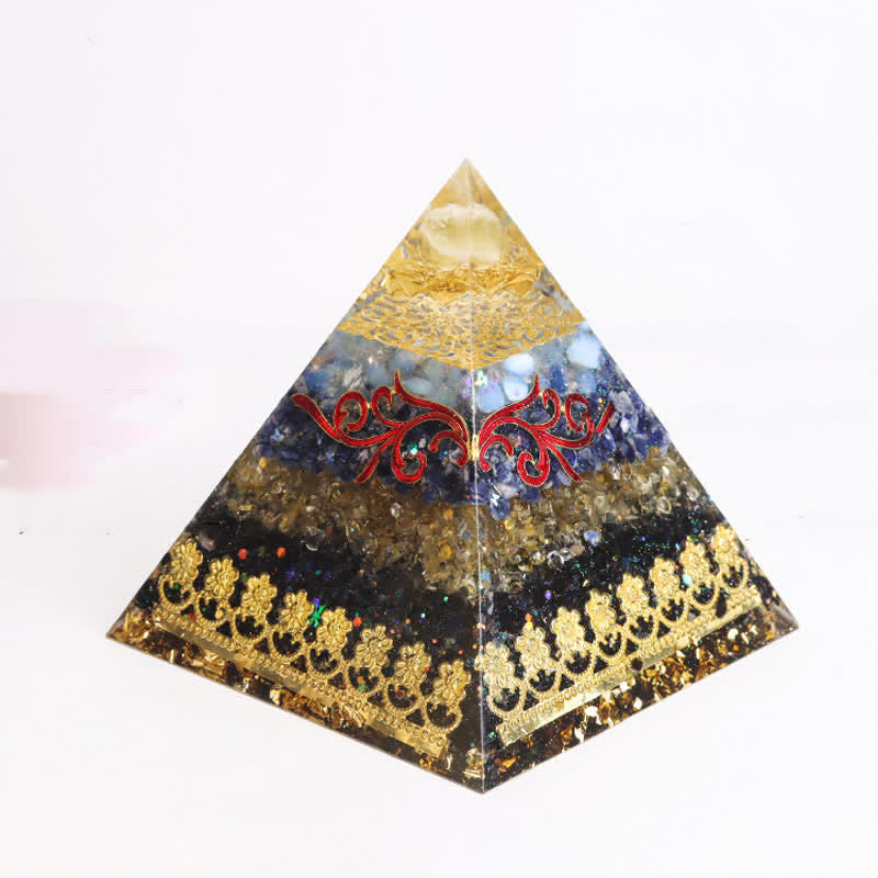 Olivenorma 15cm Natural Crystal Orgone Pyramid - Prosperity - image 19