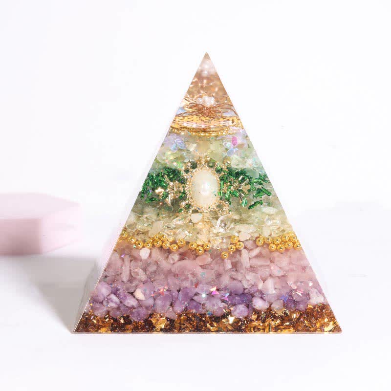 Olivenorma Handmade 12cm Energy Collector Orgone Pyramid - Happiness - image 1