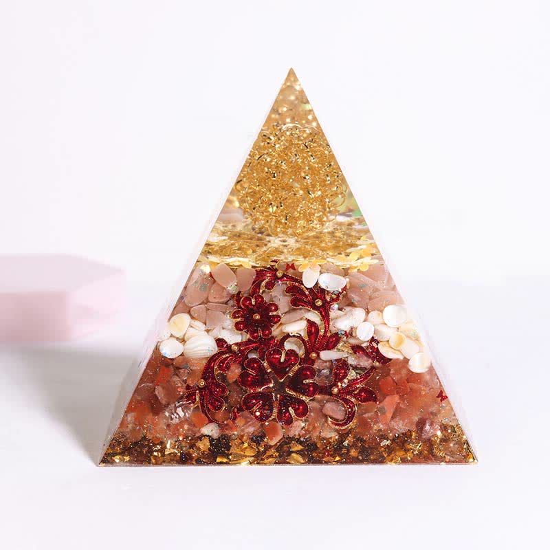 Olivenorma Handmade 12cm Energy Collector Orgone Pyramid - Good Fortune - image 9