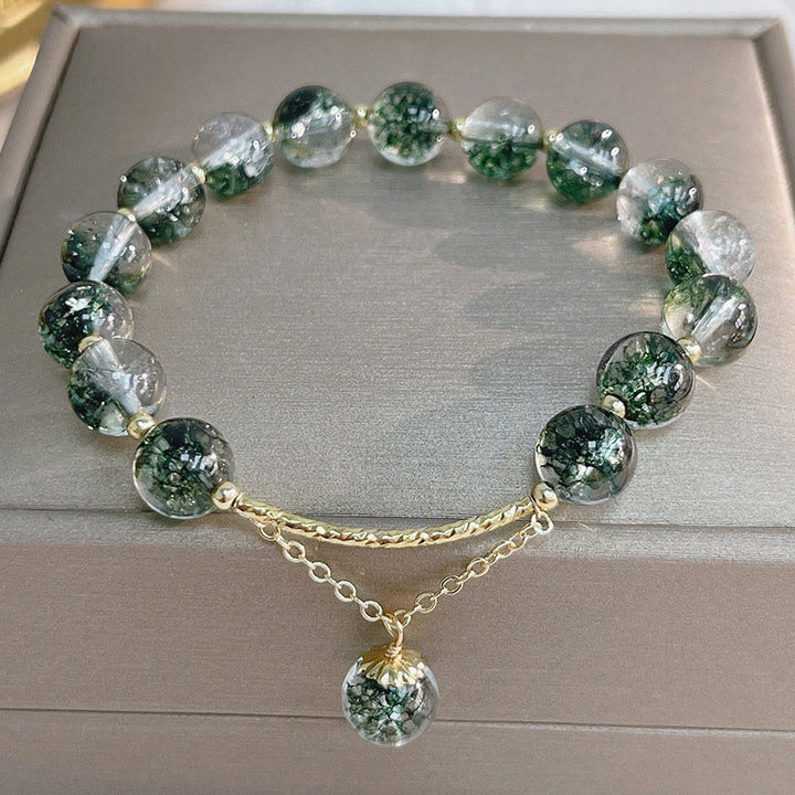 Olivenorma "Heart Space" - Green Ghost Quartz Healing Bracelet - image 5