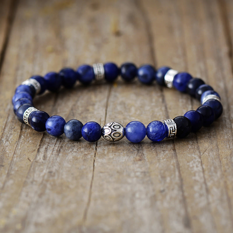 Olivenorma "Deepest Dreams" - Natural Blue Aventurine & Moss Agate Bracelet - Blue Aventurine - image 1