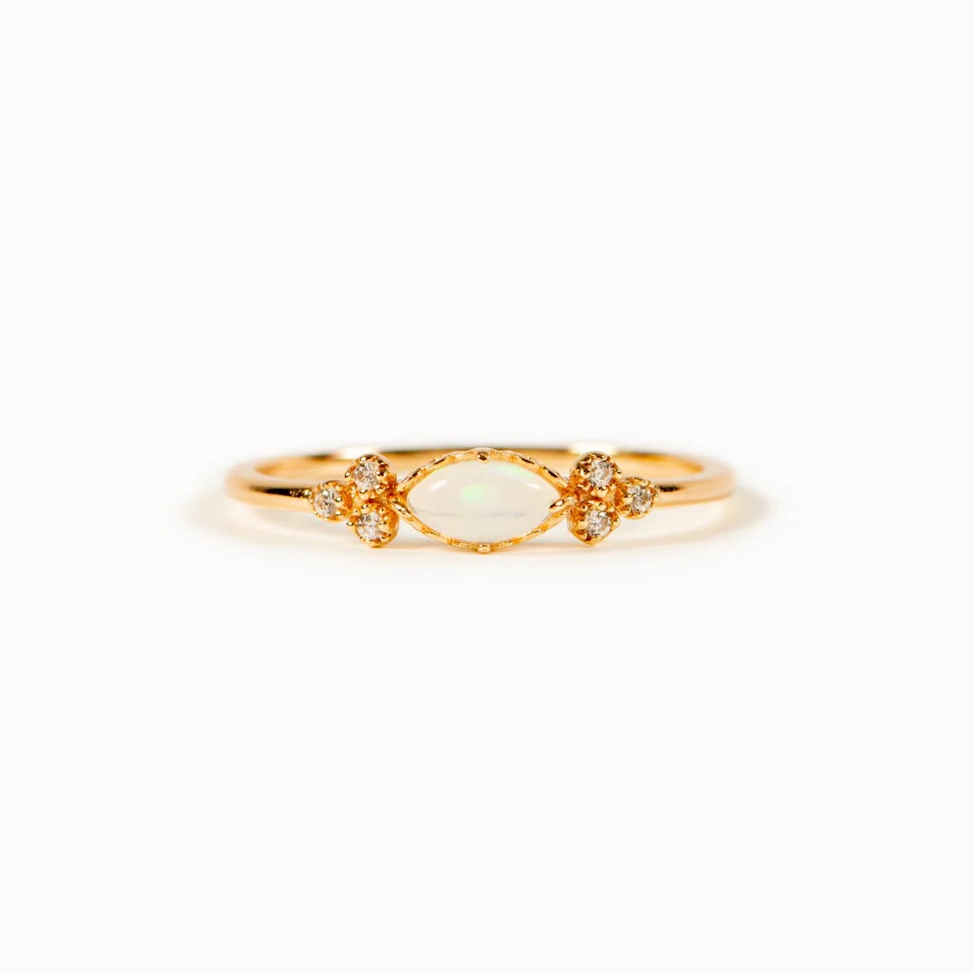 Olivenorma The Purest Love Matching Oval Cut Opal Ring - Gold - 10 - image 0