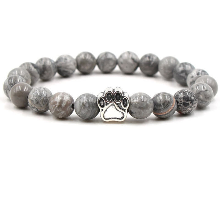 Olivenorma Stray Dog Paw Protection Bracelet with Card - Grey Jasper - With Card - image 4