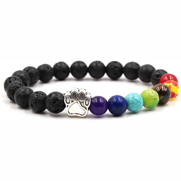 Olivenorma Stray Dog Paw Protection Bracelet with Card - Lava Stone & Chakra - With Card - image 8