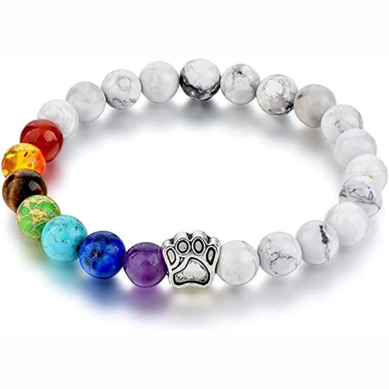 Olivenorma Stray Dog Paw Protection Bracelet with Card - White Turquoise & Chakra - With Card - image 10