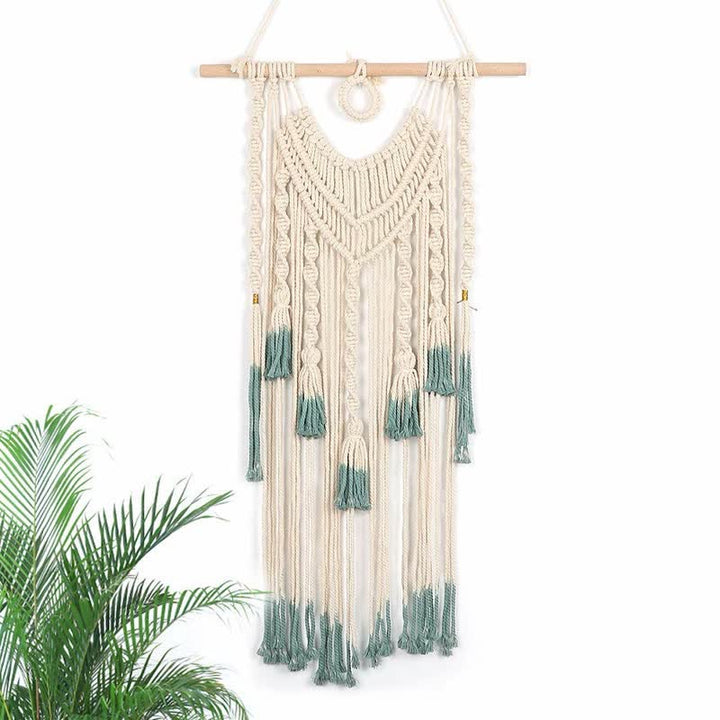 Olivenorma Macrame Green Beige Woven Tapestry Wall Hanging Decor - 40*85cm - image 0