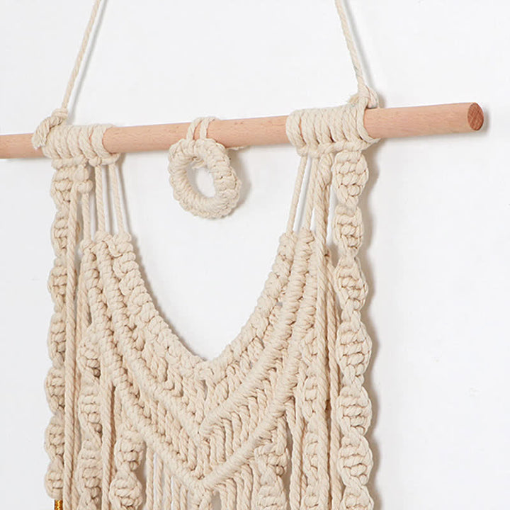 Olivenorma Macrame Green Beige Woven Tapestry Wall Hanging Decor - image 12