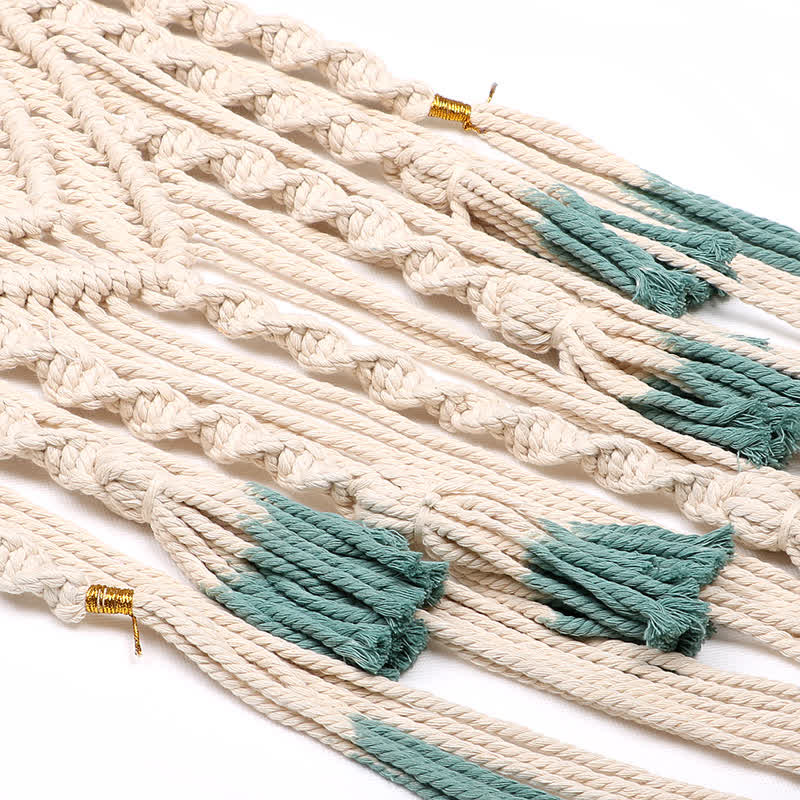 Olivenorma Macrame Green Beige Woven Tapestry Wall Hanging Decor - image 13