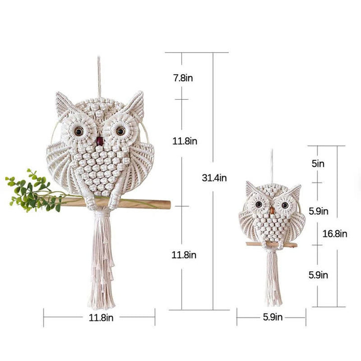 Olivenorma Weave Owl Tassel Wall Decor - image 4
