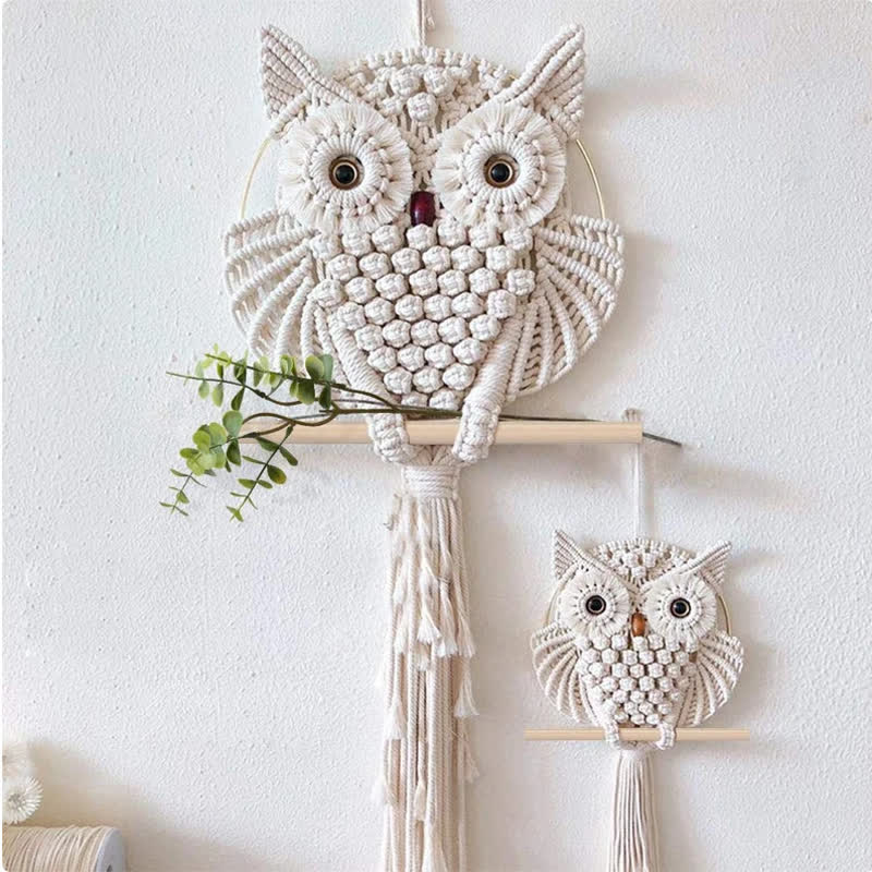 Olivenorma Weave Owl Tassel Wall Decor - image 1