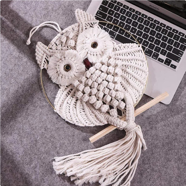 Olivenorma Weave Owl Tassel Wall Decor - image 3