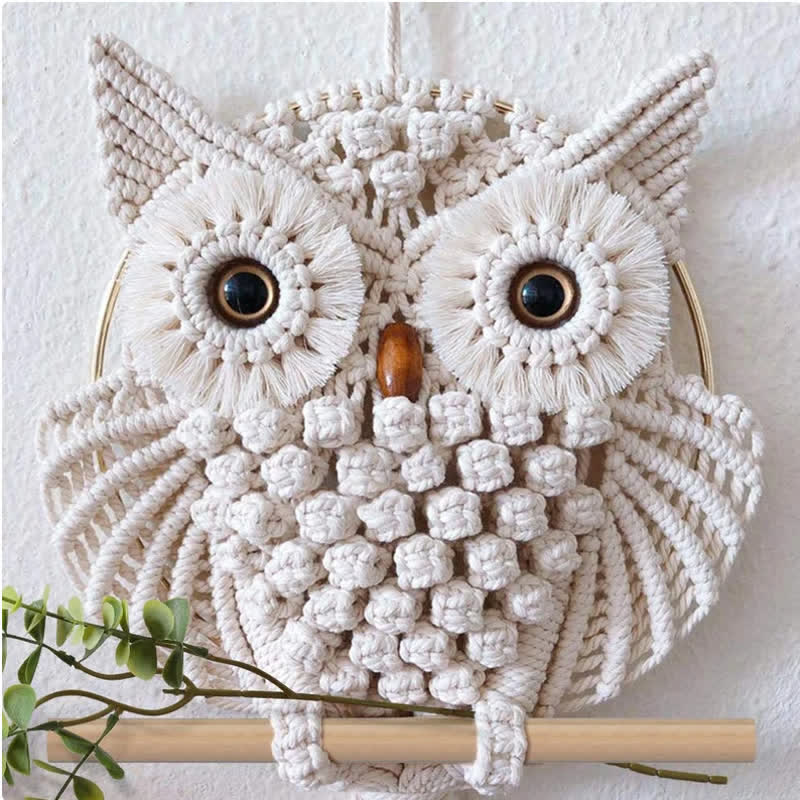 Olivenorma Weave Owl Tassel Wall Decor - image 2