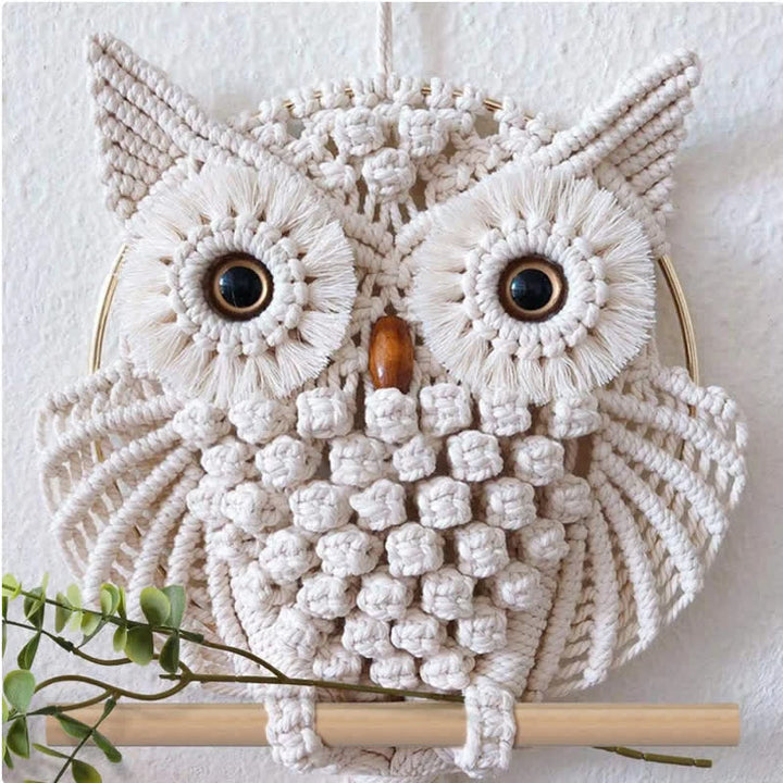 Olivenorma Weave Owl Tassel Wall Decor - image 2
