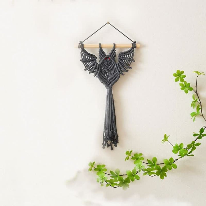 Olivenorma Halloween Weave Macrame Gothic Bat Wall Decor - image 9