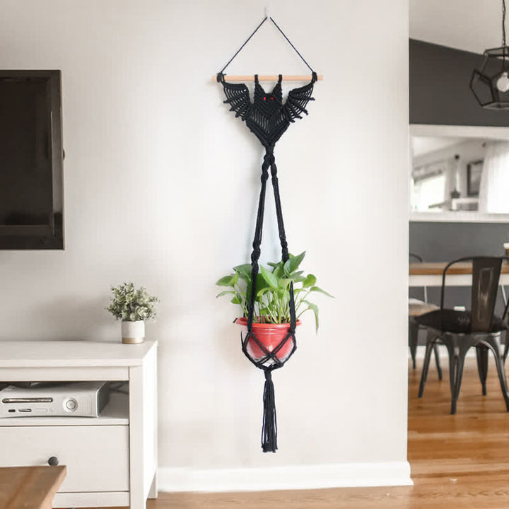 Olivenorma Halloween Weave Macrame Gothic Bat Wall Decor - image 12