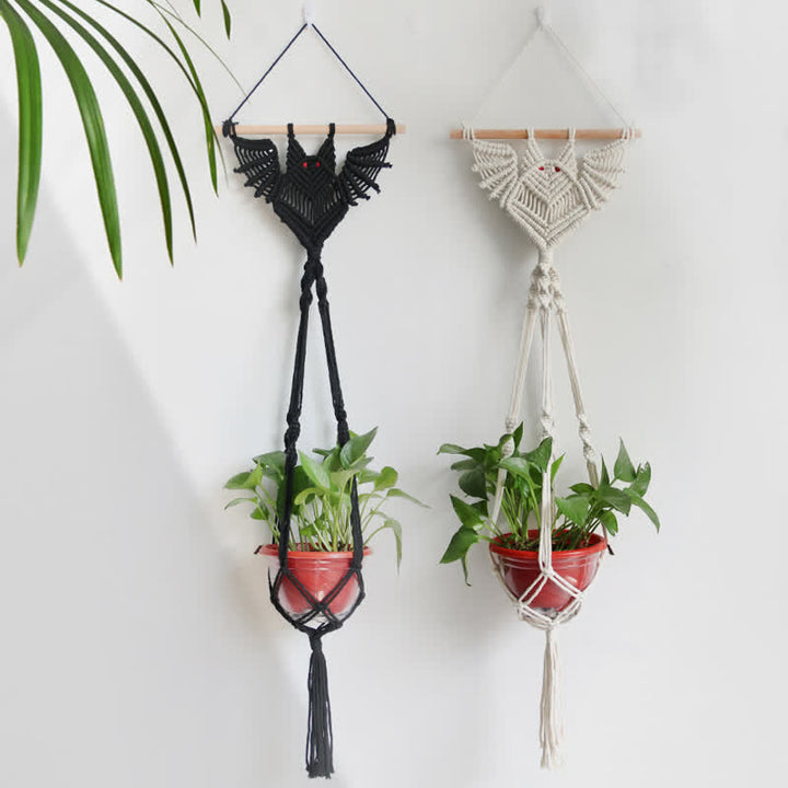 Olivenorma Halloween Weave Macrame Gothic Bat Wall Decor - image 14