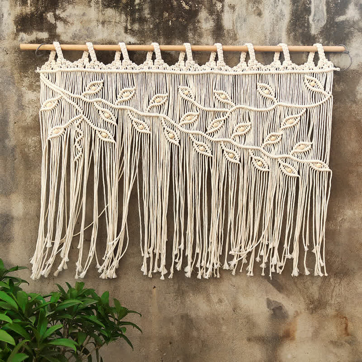 Olivenorma Leaf Shape Macrame Woven Tapestry Wall Hanging Decor - image 3