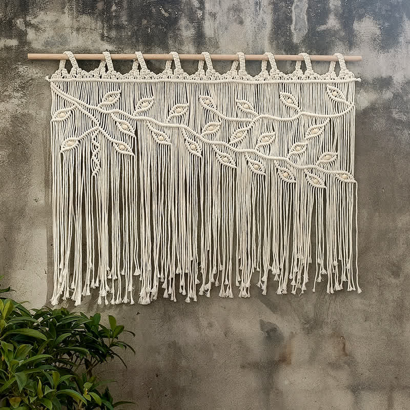 Olivenorma Leaf Shape Macrame Woven Tapestry Wall Hanging Decor - image 4