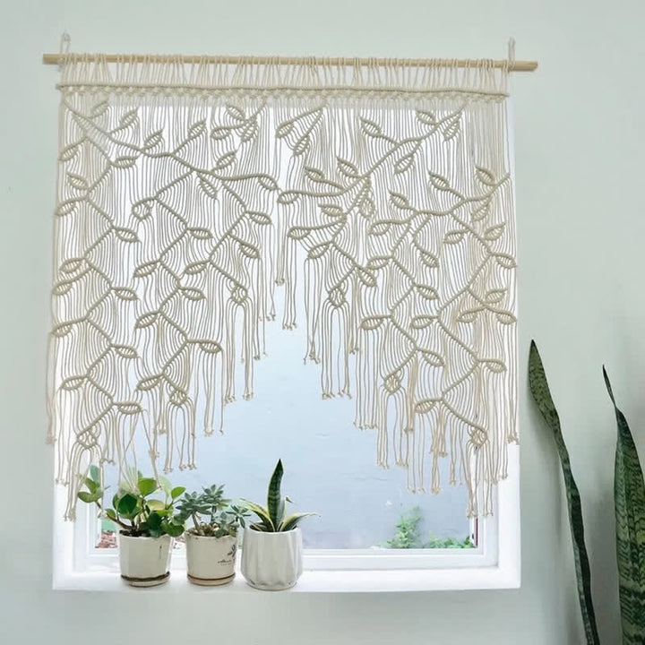 Olivenorma Leaf Shape Macrame Woven Wall Decor - 100*100cm - image 0