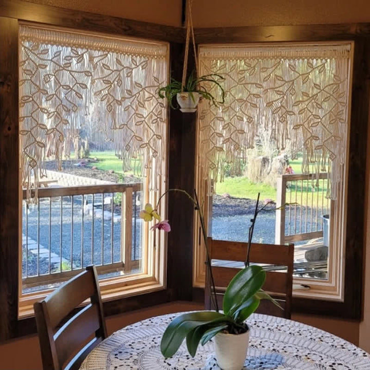 Olivenorma Leaf Shape Macrame Woven Wall Decor - image 3