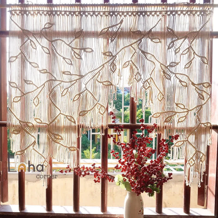 Olivenorma Leaf Shape Macrame Woven Wall Decor - image 1