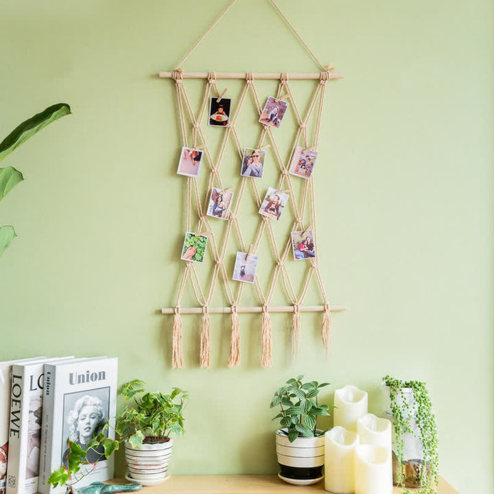 Olivenorma Handwoven Tapestry Tassel Photo Wall Decor - image 5