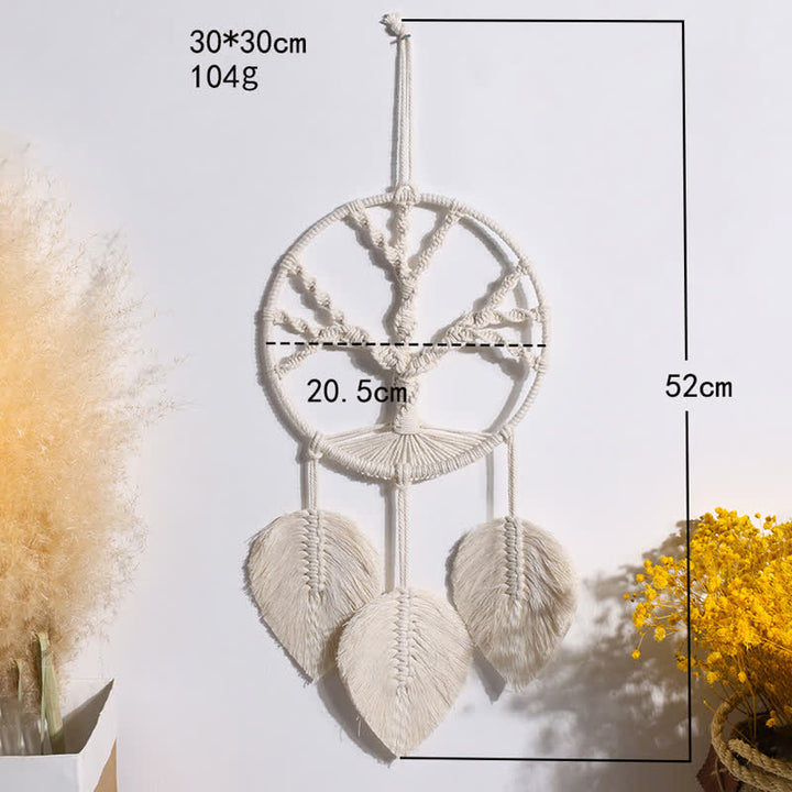 Olivenorma Bohemian Weave Leaves Tree of Life Wall Decor - image 4