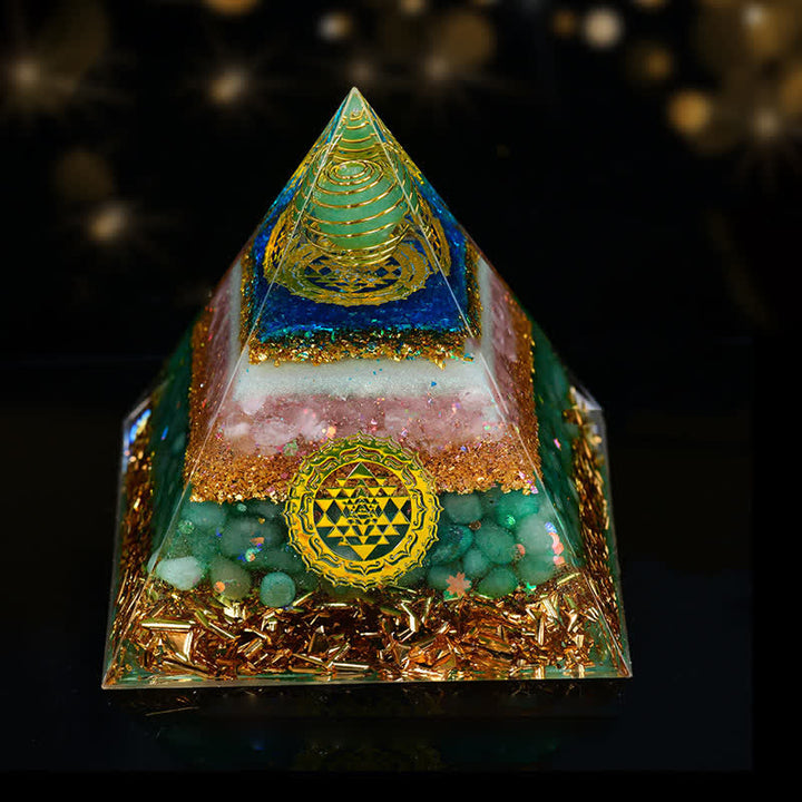 Olivenorma 10cm Good Luck Natural Crystal Ball Orgone Pyramid - Family Harmony - image 19