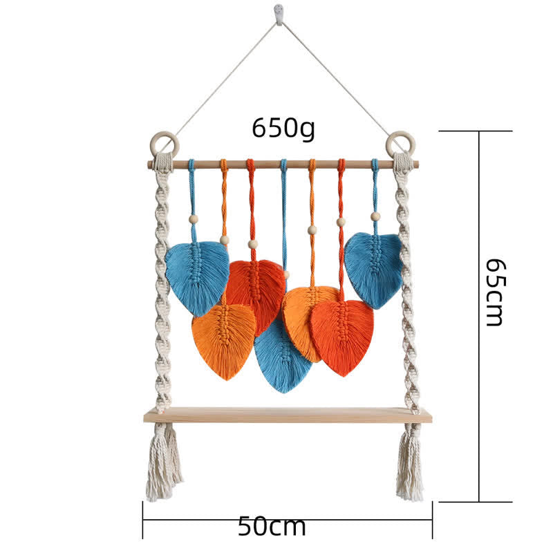 Olivenorma Weave Wood Shelf Storage Rack Wall Decor - image 11