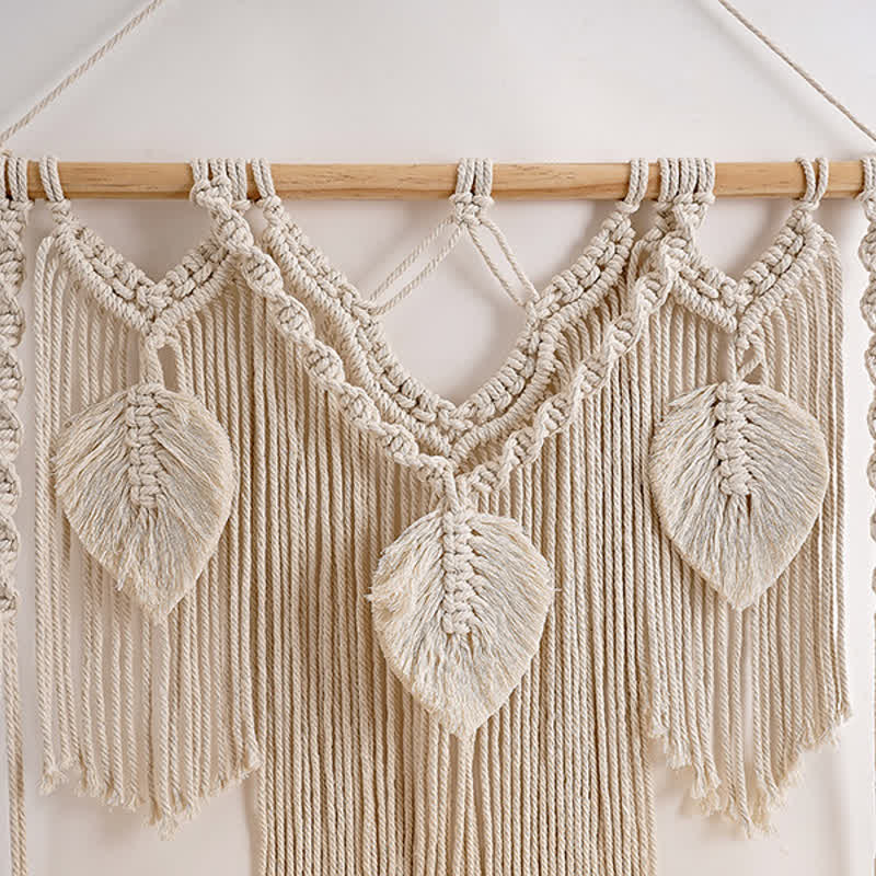 Olivenorma Boho Woven Tapestry Wood Shelf Wall Decor - image 6
