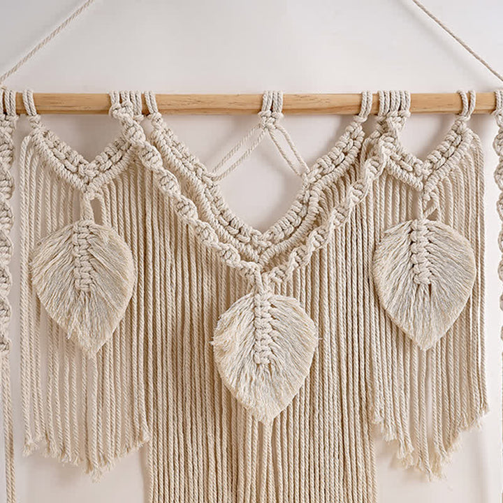 Olivenorma Boho Woven Tapestry Wood Shelf Wall Decor - image 6