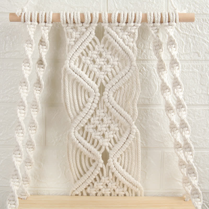 Olivenorma Handwoven Tapestry Wood Shelf Wall Decor - image 8
