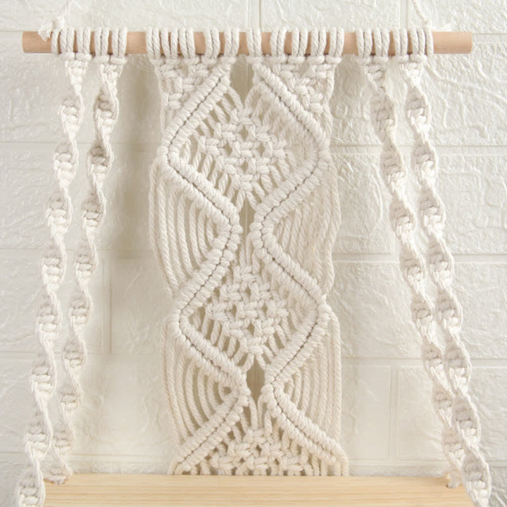 Olivenorma Handwoven Tapestry Wood Shelf Wall Decor - image 8