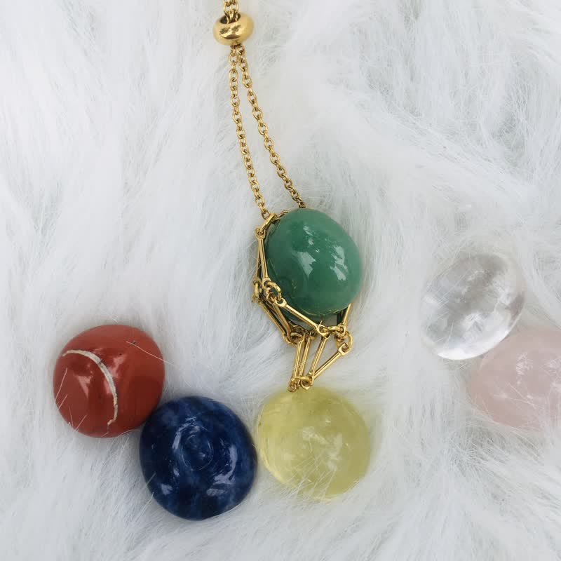 Olivenorma Small Natural Crystal Stone Pouch Necklace - image 28