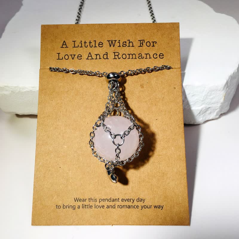 Olivenorma Natural Crystal Silver Color Pouch Heart Pendant Necklace - image 2